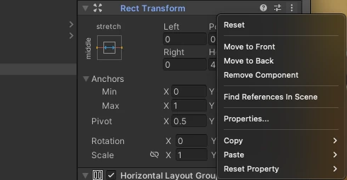 【Unity】コンテキストメニューを追加する
